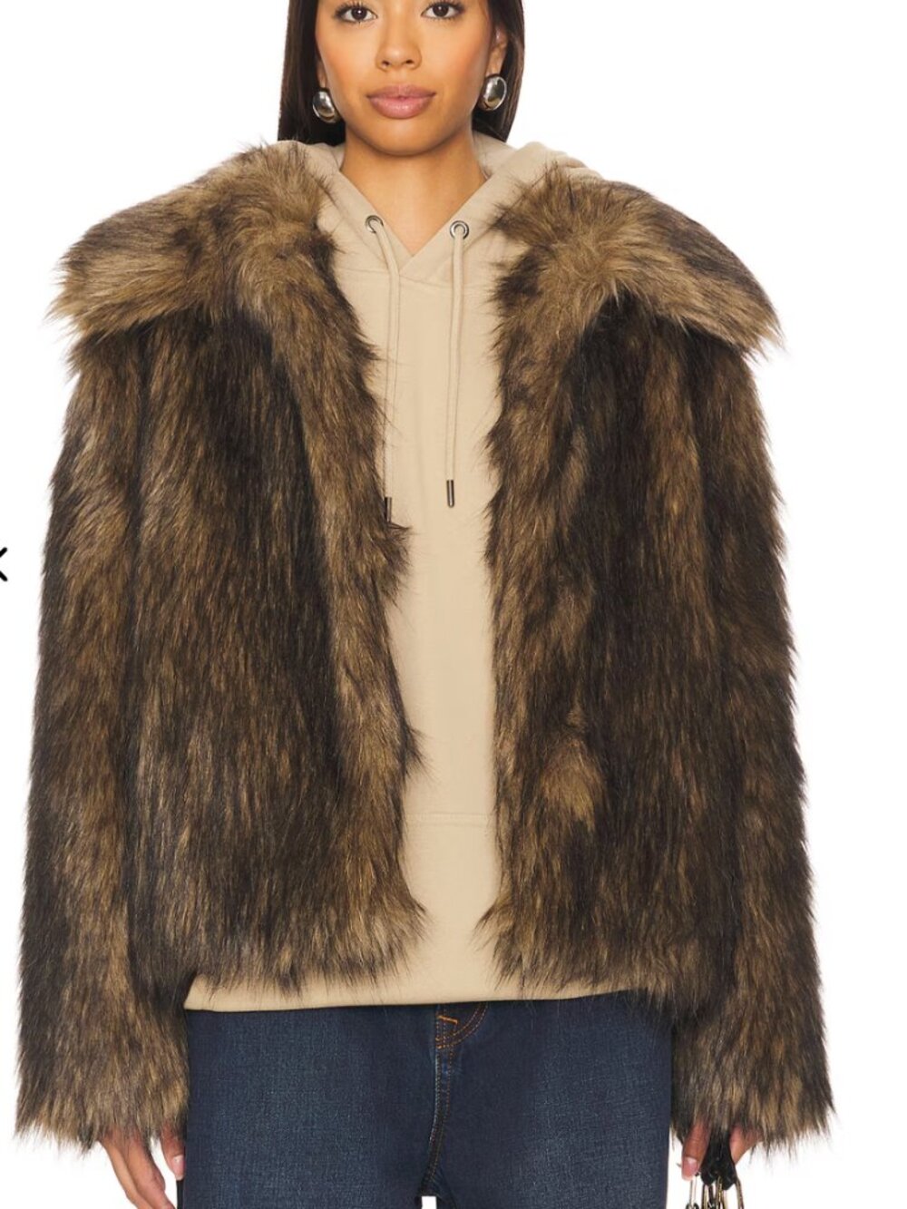 Revolve- Kennedy Faux Fur Coat in Brown